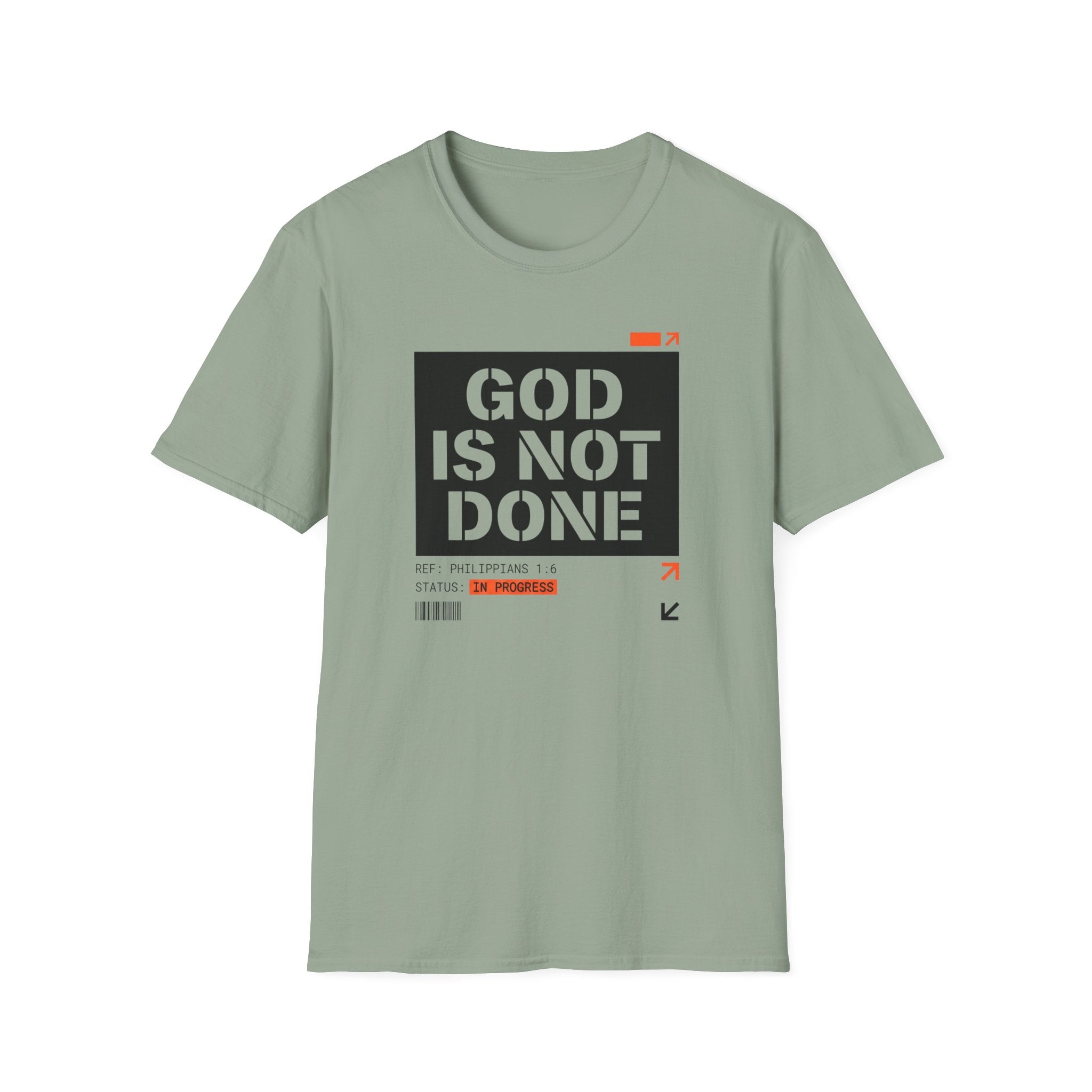 GOD IS NOT DONE stencil T-Shirt