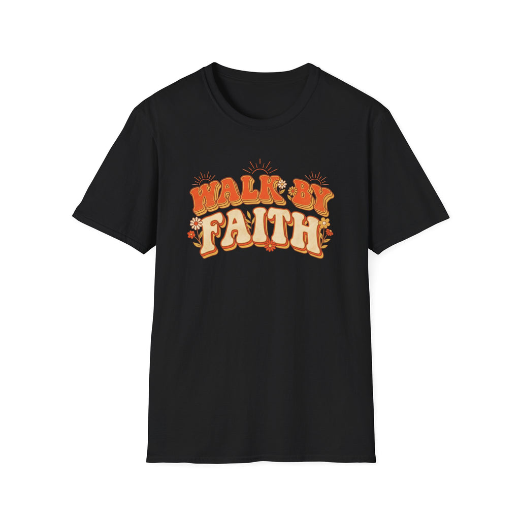 WALK BY FAITH Retro Sun T-Shirt