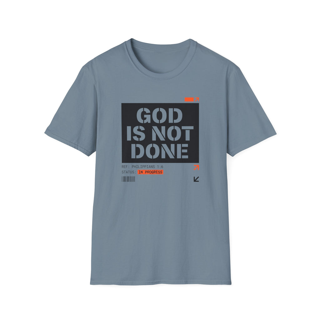 GOD IS NOT DONE stencil T-Shirt