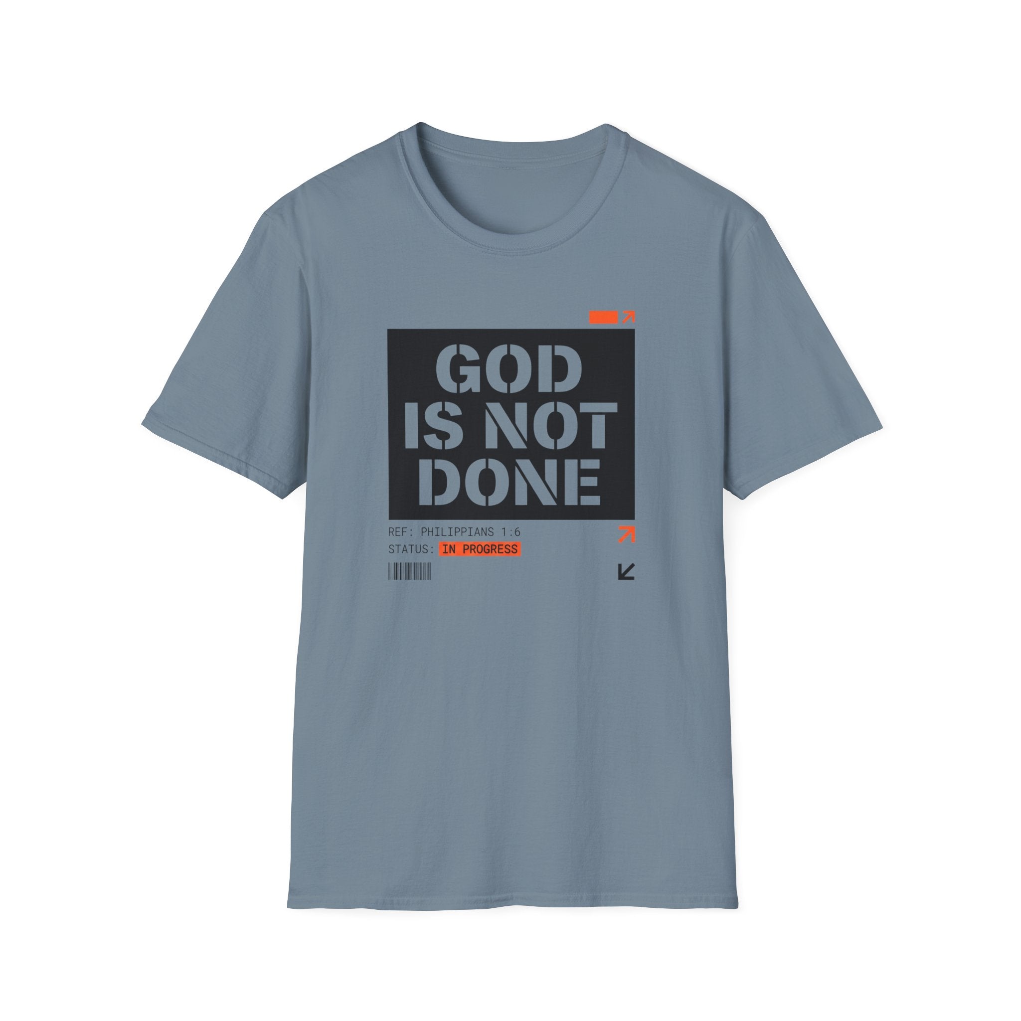 GOD IS NOT DONE stencil T-Shirt