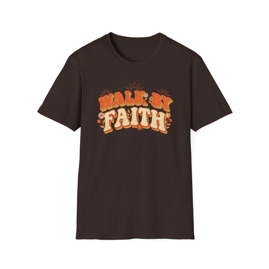 WALK BY FAITH Retro Sun T-Shirt