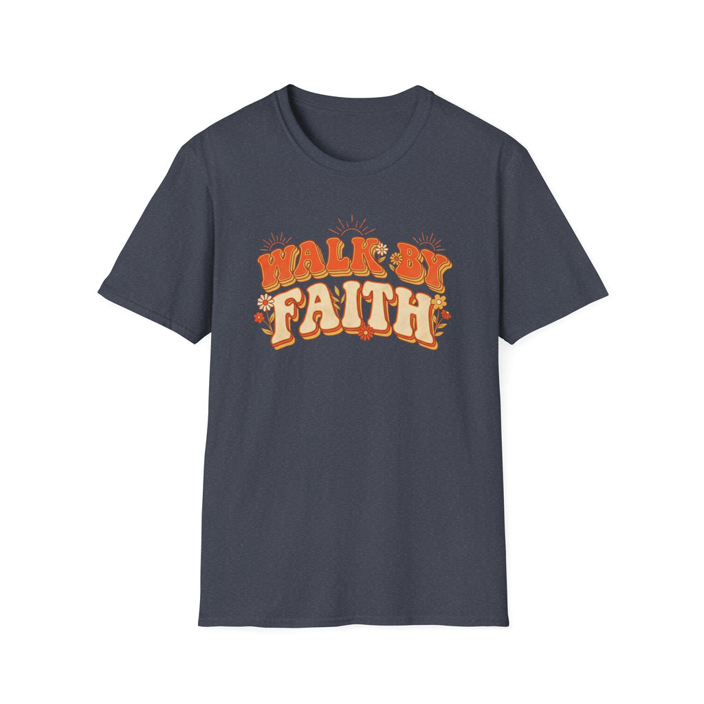 WALK BY FAITH Retro Sun T-Shirt