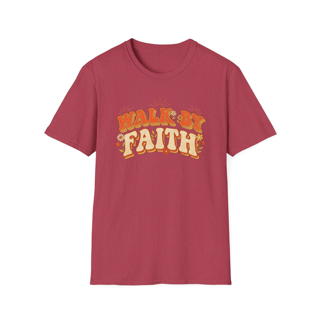WALK BY FAITH Retro Sun T-Shirt