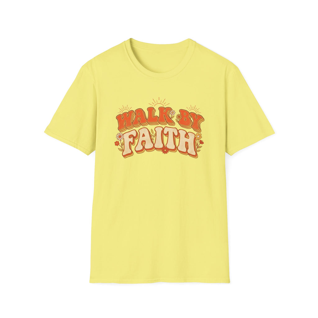 WALK BY FAITH Retro Sun T-Shirt